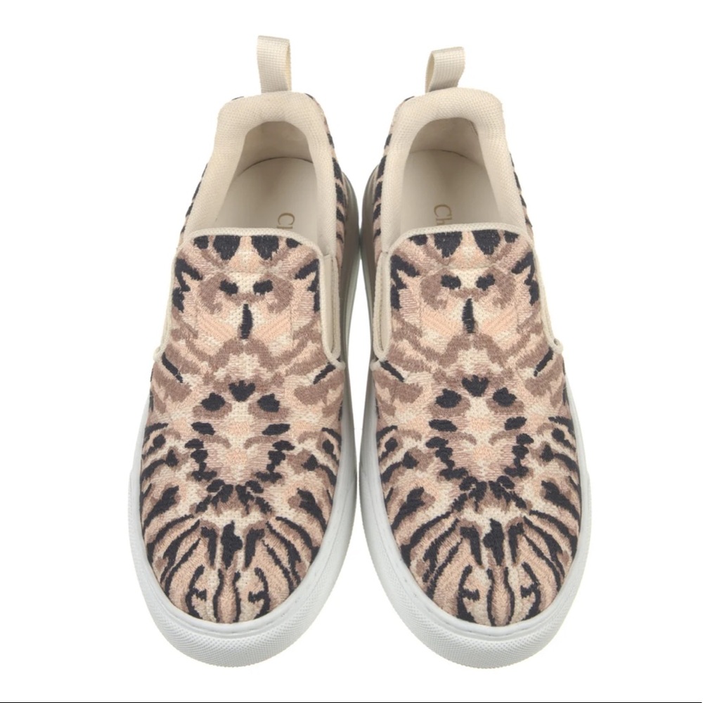 Christian Dior animal print slip on sneakers 37